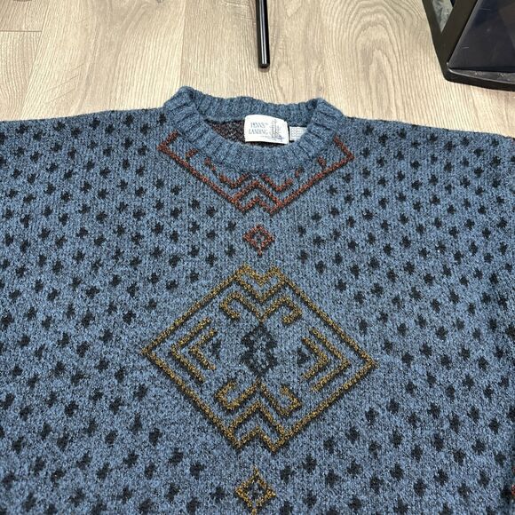 Vintage Penn's Landing Wool Blend Sweater Mens Size XL Geometric Knit Grandpa - Picture 5 of 8